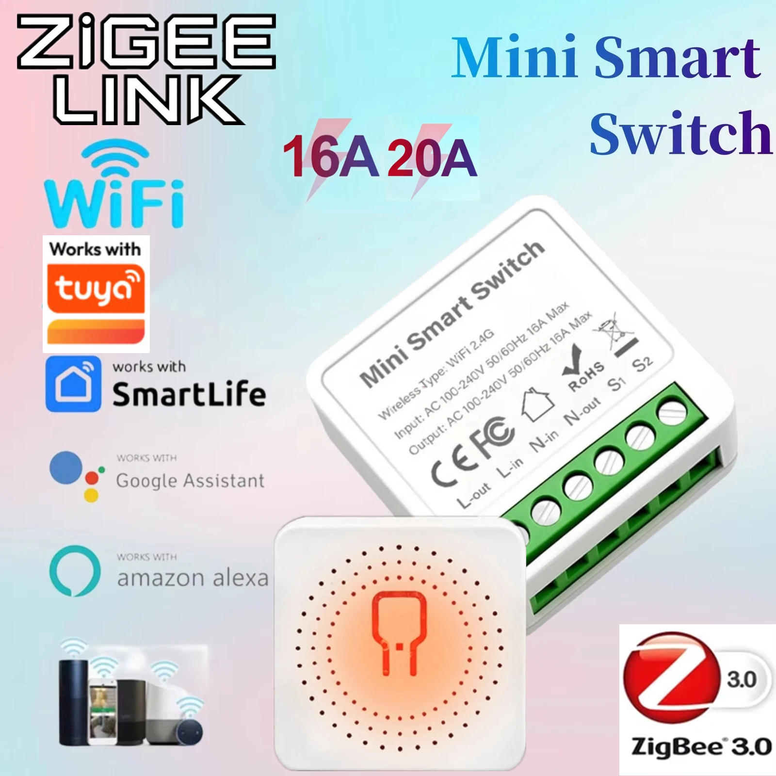 Home Automation Technology - For Tuya Mini Smart WiFi Switch