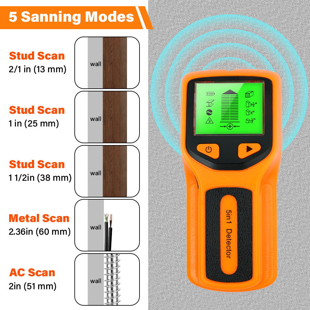 Handheld 5 in 1 Digital Wall S - Water Leak Detector Wired incelemesi ve fiyatı