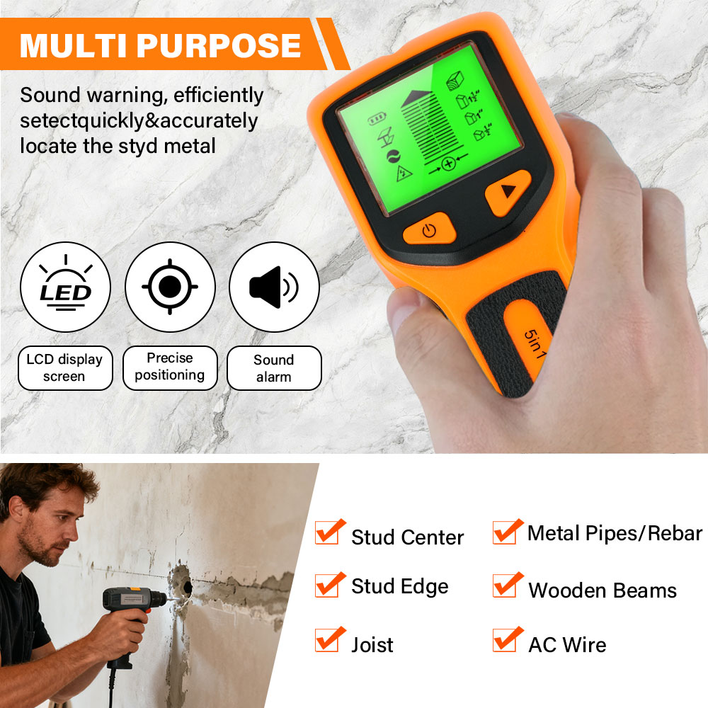 Handheld 5 in 1 Digital Wall S - Water Leak Detector Wired incelemesi ve fiyatı
