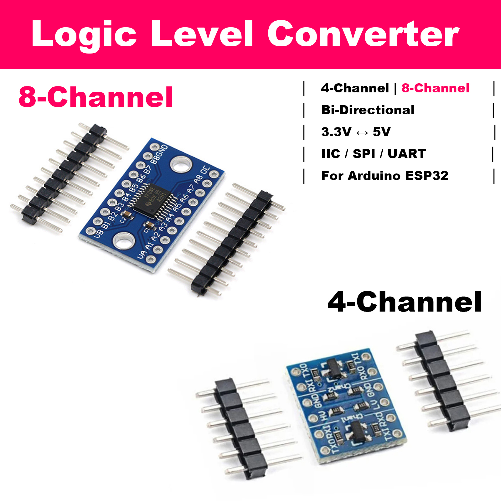 Bi-Directional Logic Level Shi - Level Shifter 3.3V incelemesi ve fiyatı