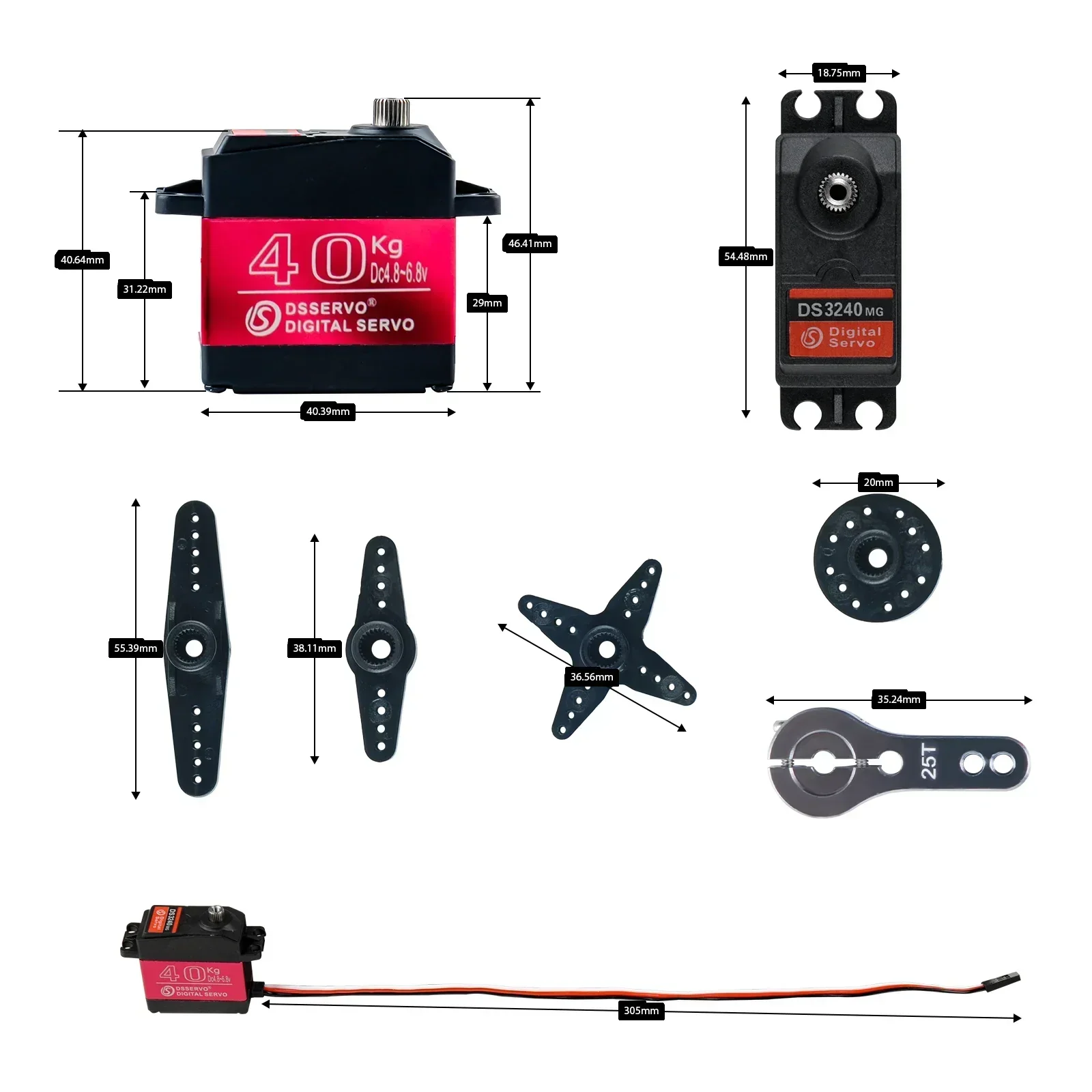 Digital Servo 40KG 180/270 Deg - Diy Automation incelemesi ve fiyatı