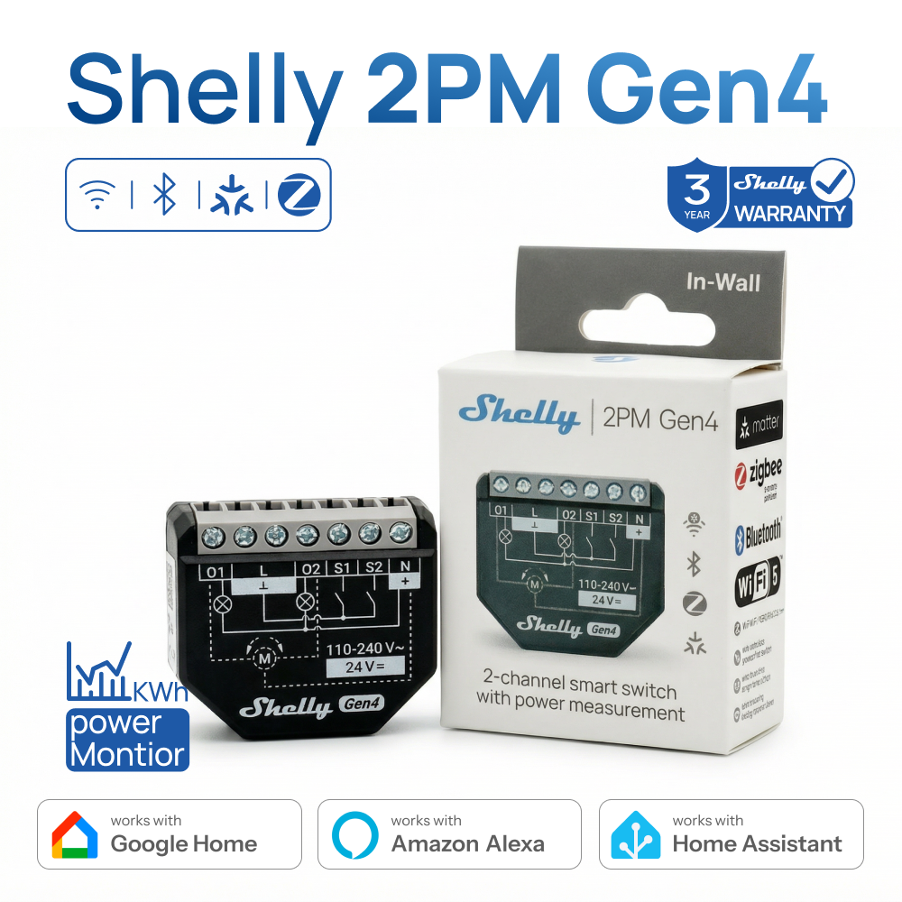 Shelly 2PM Gen4 Zigbee 2 Chann - Shelly Relay Module incelemesi ve fiyatı