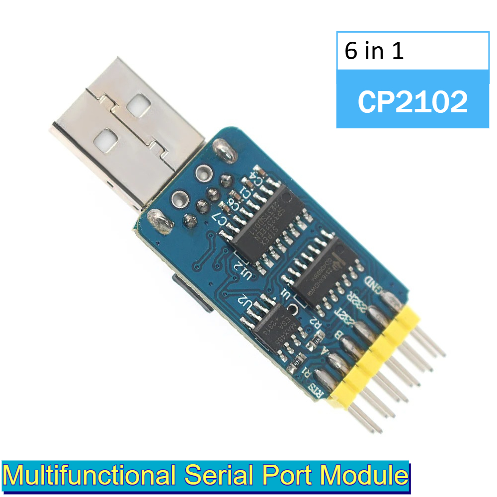 6 in 1 USB Serial Adapter CP21 - Level Shifter 3.3V incelemesi ve fiyatı