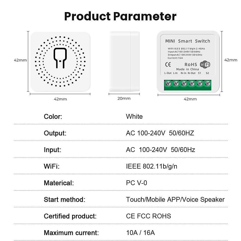 Tuya Mini 16A WiFi Switch Smar - Home Automation Technology incelemesi ve fiyatı