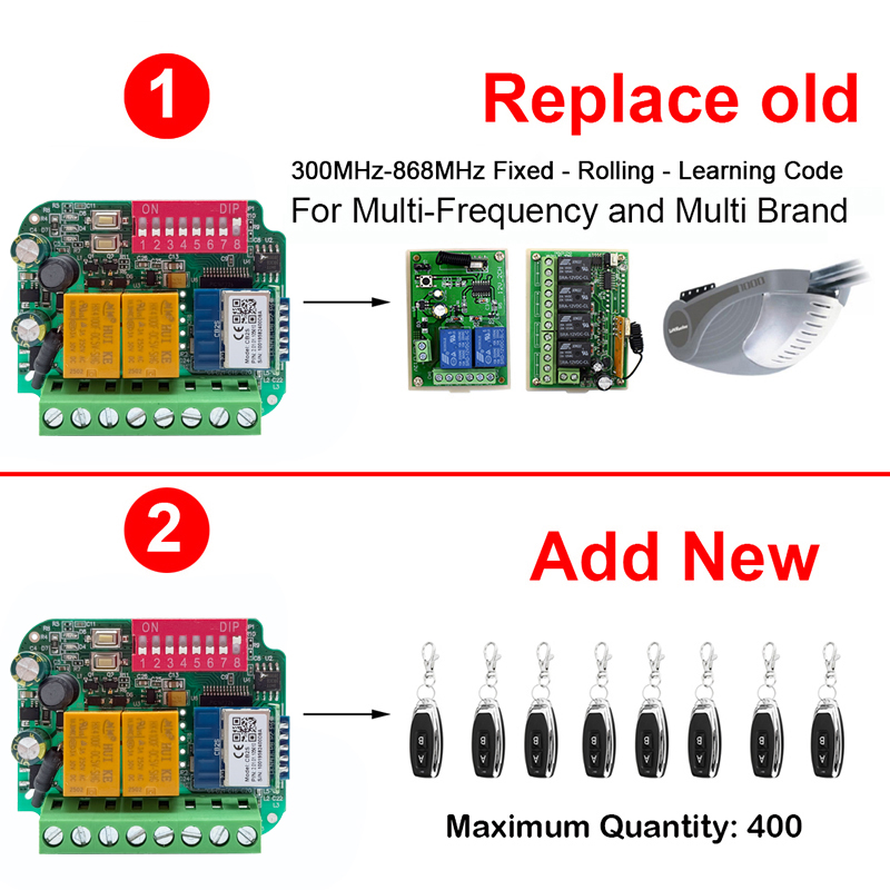 Universal Tuya WiFi Switch Gar - 433Mhz Receiver Module incelemesi ve fiyatı