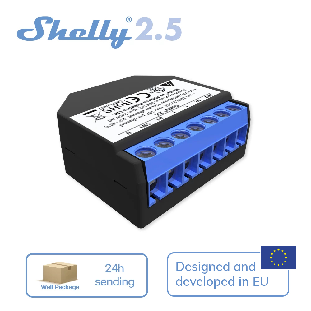 Shelly 2.5 Smart Home Double R - Shelly Relay Module incelemesi ve fiyatı
