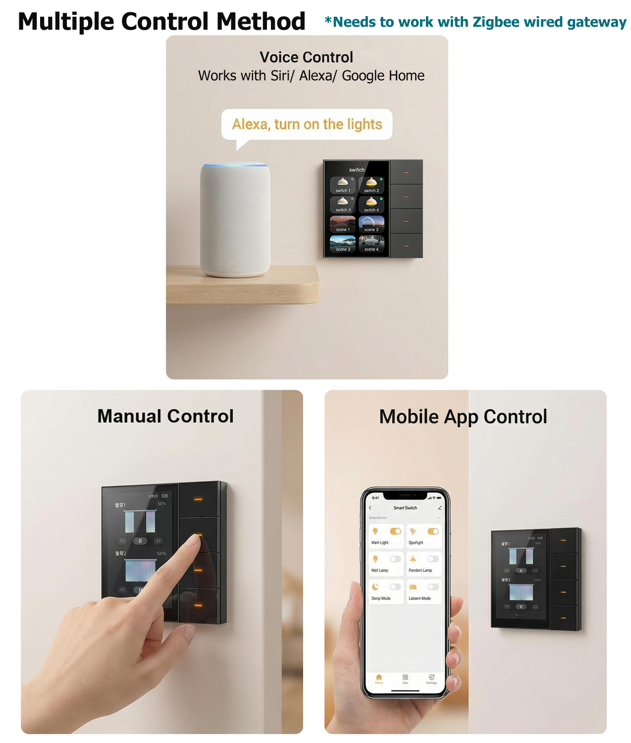 F3-pro Tuya Smart Panel ZigBee - Home Automation Technology incelemesi ve fiyatı