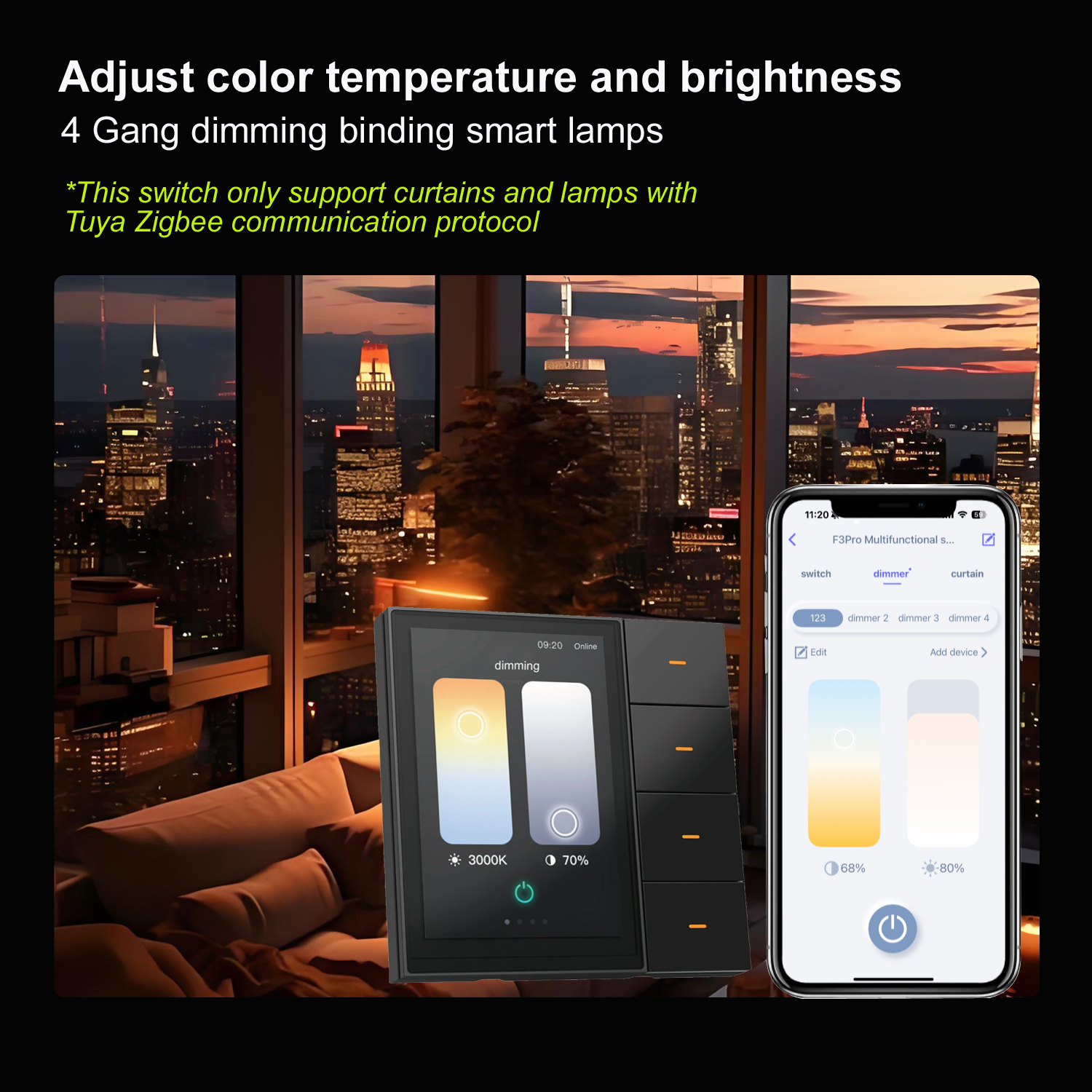 F3-pro Tuya Smart Panel ZigBee - Home Automation Technology incelemesi ve fiyatı