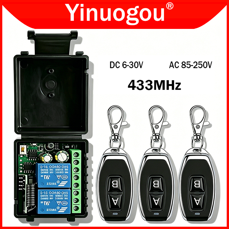 DC 12V 24V AC 220V RF433 2CH M - 433Mhz Receiver Module incelemesi ve fiyatı