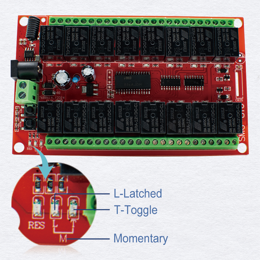 16CH 433MHz RF Wireless Remote - 433Mhz Receiver Module incelemesi ve fiyatı