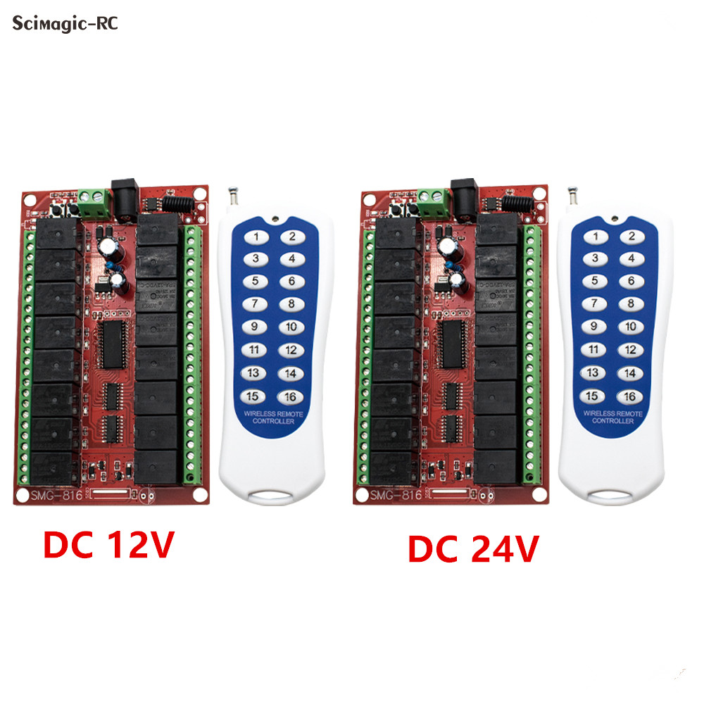 16CH 433MHz RF Wireless Remote - 433Mhz Receiver Module incelemesi ve fiyatı