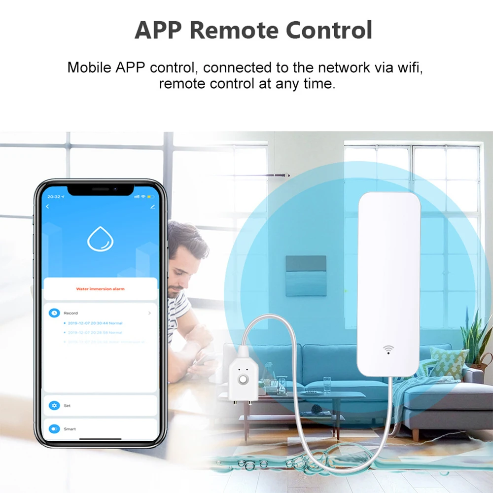Tuya WiFi Zigbee Water Sensor  - Home Automation Technology incelemesi ve fiyatı