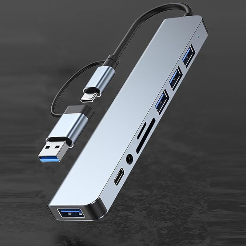 USB C Hub USB Splitter 8 in 1  - Home Assistant Sd incelemesi ve fiyatı