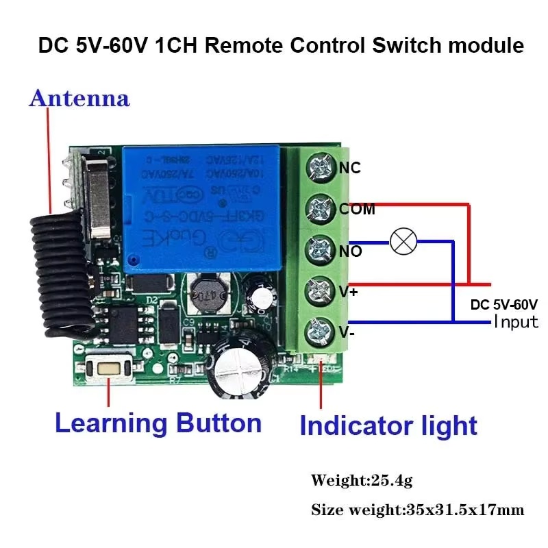 RF Switch 433Mhz 4CH Transmitt - 433Mhz Receiver Module incelemesi ve fiyatı