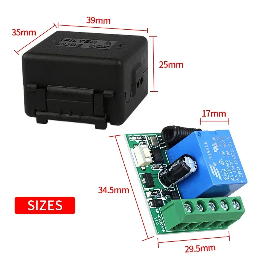 DC 12V Remote Control Smart Sw - 433Mhz Receiver Module incelemesi ve fiyatı