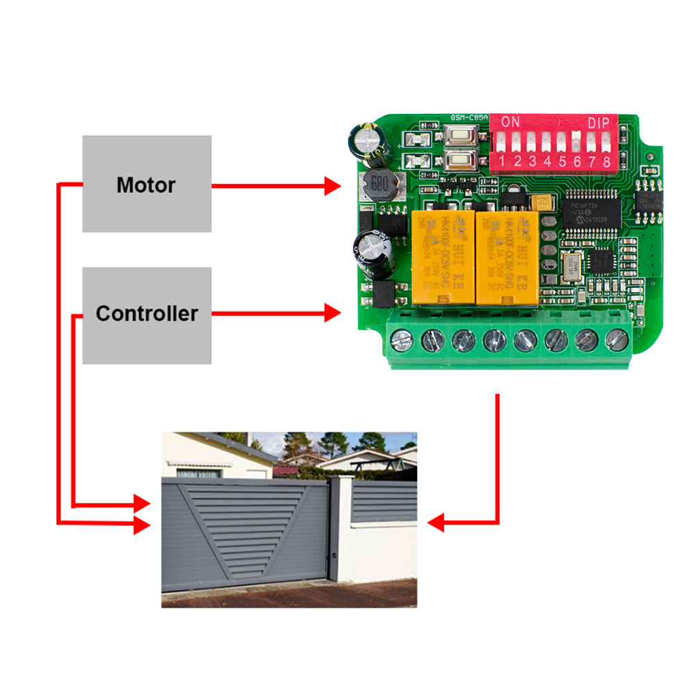 Garage Door Receiver Controlle - 433Mhz Receiver Module incelemesi ve fiyatı