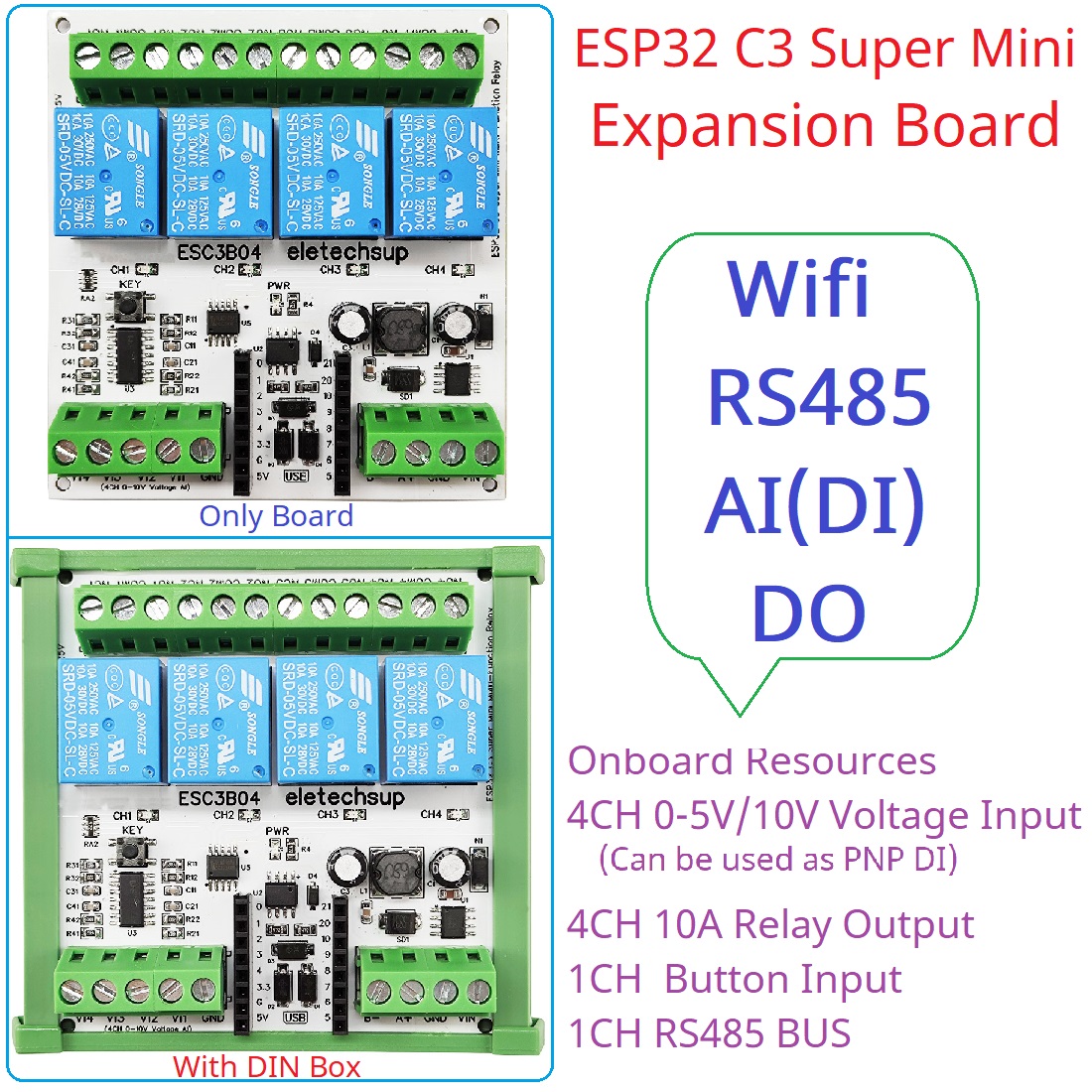 DC 9V 12V 24V 4AI-4DO 0-10V An - Home Automation Raspberry Pi incelemesi ve fiyatı