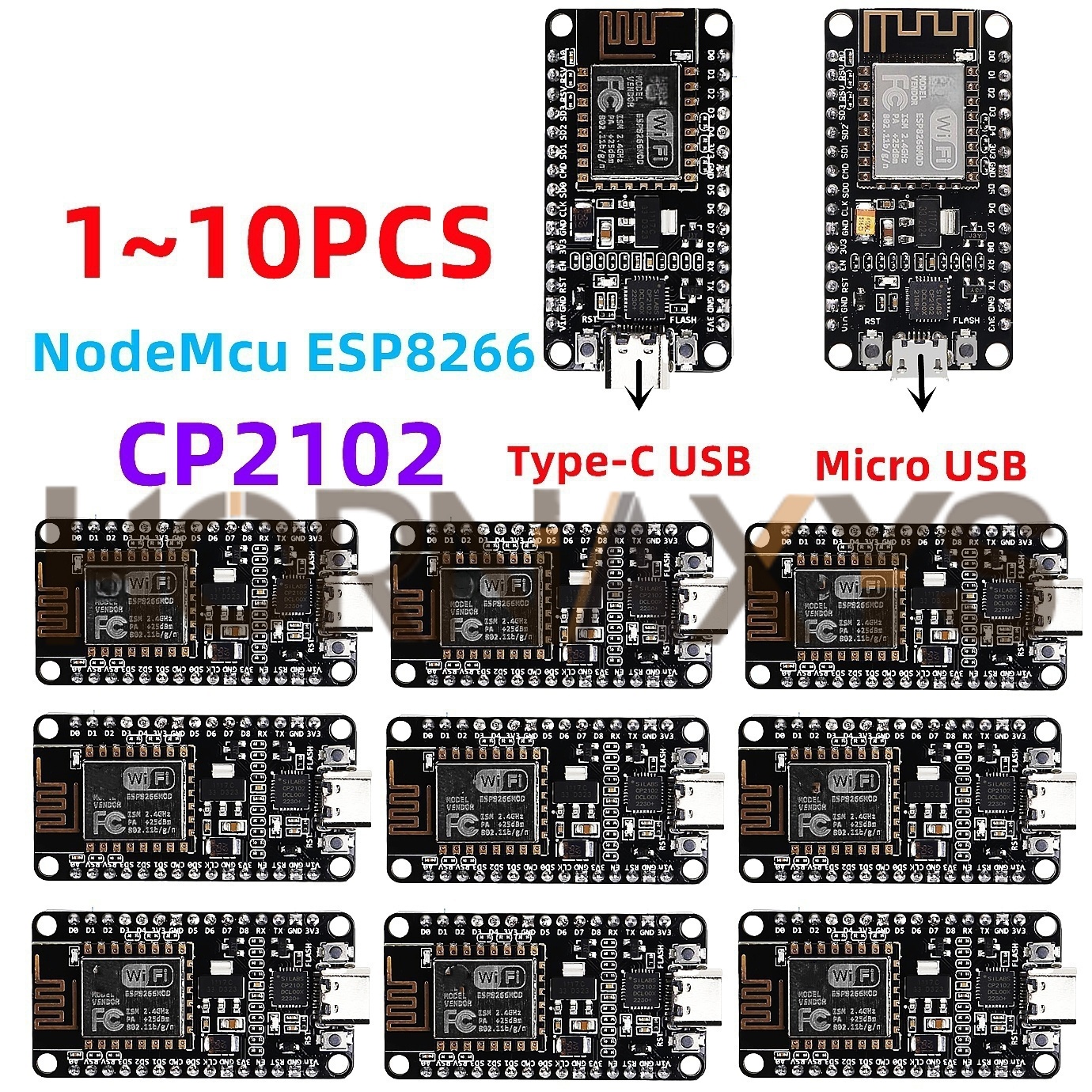 1-10PCS/Wireless Module CP2102 - Esp8266 Nodemcu Board incelemesi ve fiyatı