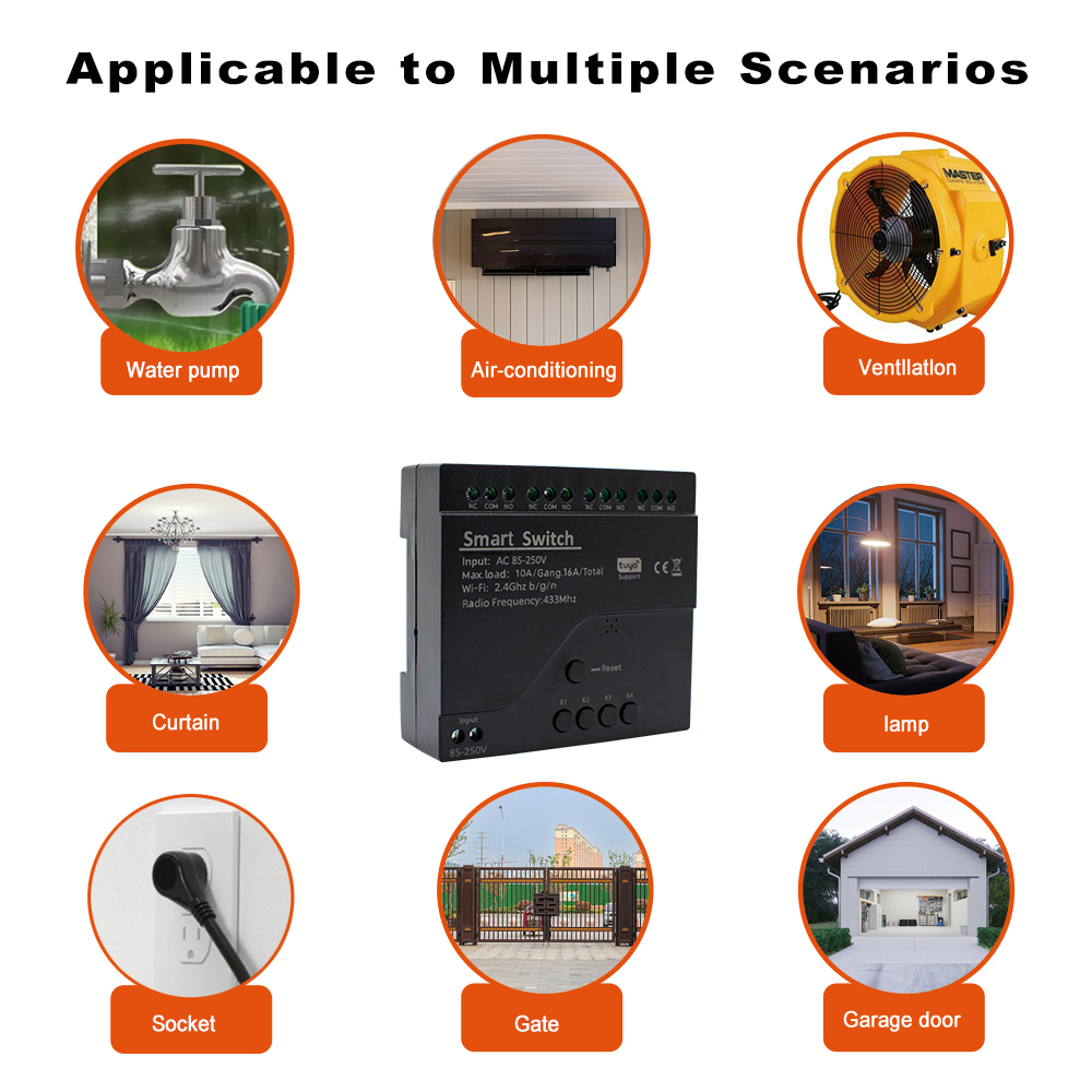 Tuya 4CH WiFi Smart Switch Rel - Home Automation System Diy incelemesi ve fiyatı