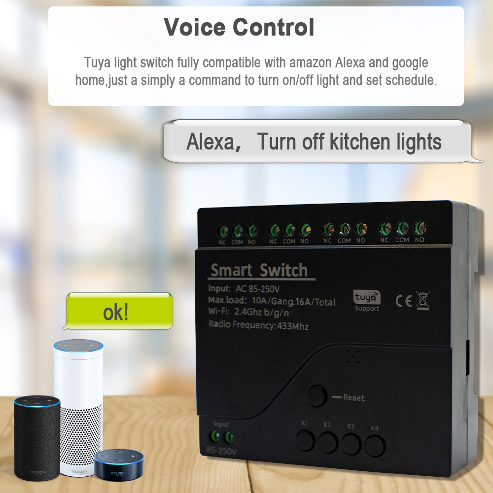 Tuya 4CH WiFi Smart Switch Rel - Home Automation System Diy incelemesi ve fiyatı