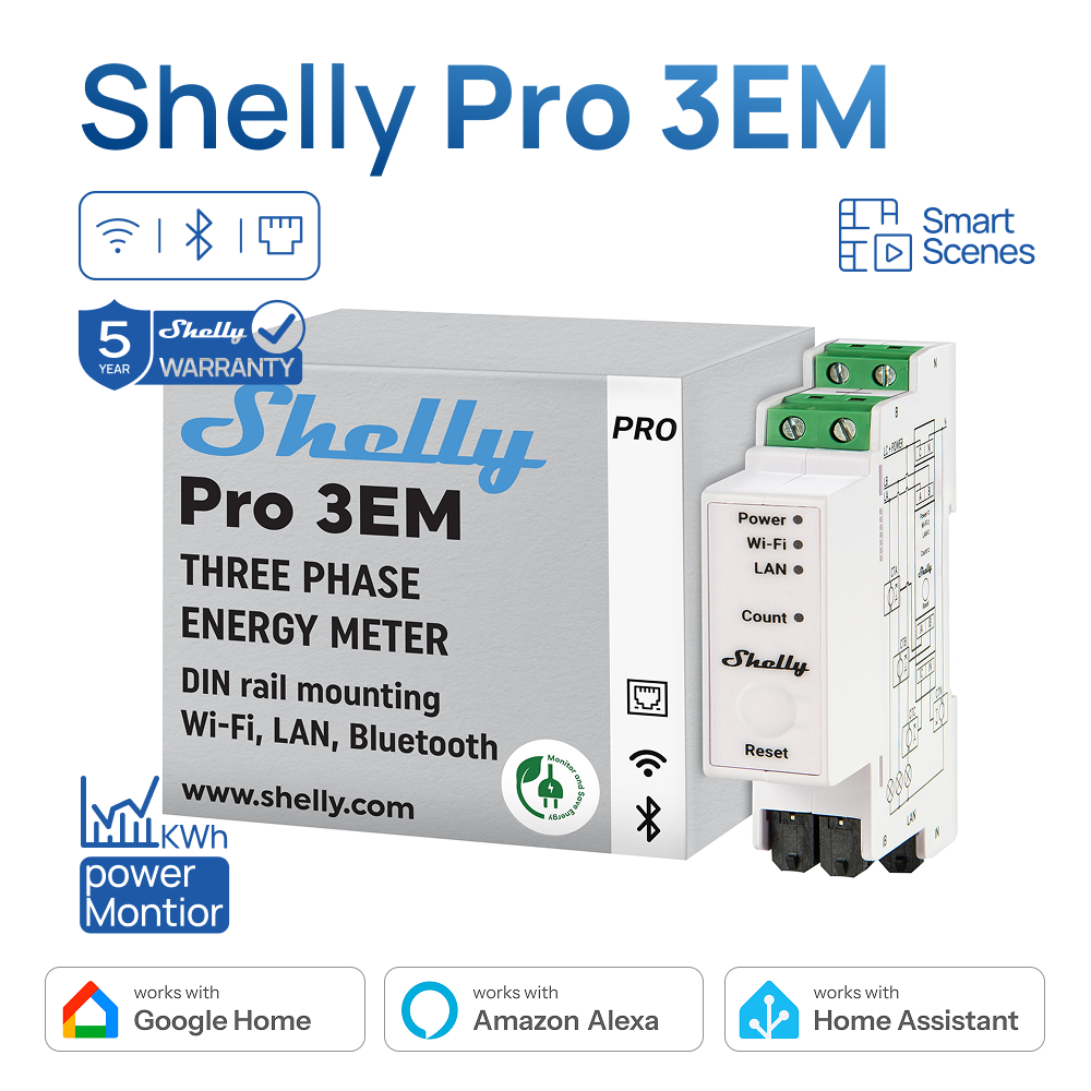 Shelly Pro 3EM 120A Lan Din Ra - Shelly Relay Module incelemesi ve fiyatı