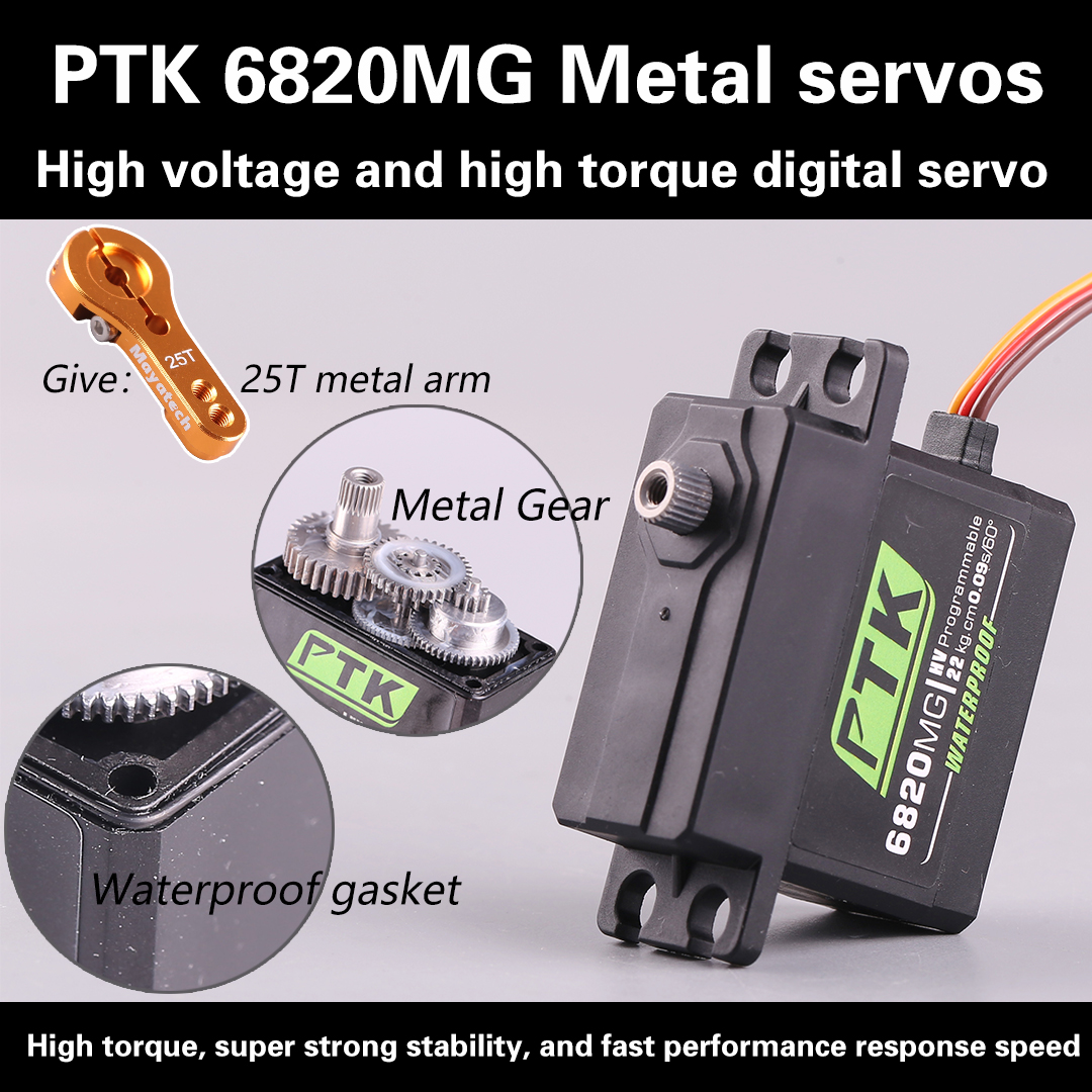 PTK 6820MG servo Metal gear 20 - Diy Automation incelemesi ve fiyatı
