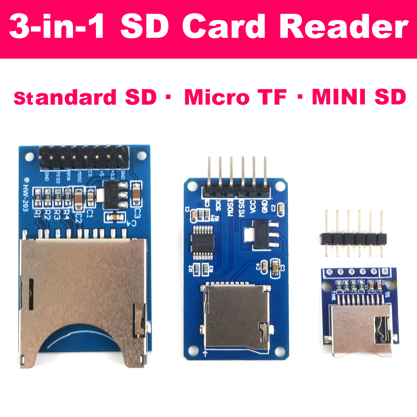 SD Card Reader Module Micro TF - Level Shifter 3.3V incelemesi ve fiyatı