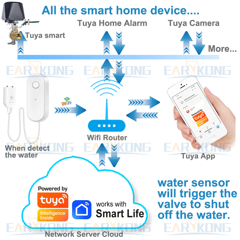 Tuya WiFi Smart Water Leak Sen - Home Automation Technology incelemesi ve fiyatı