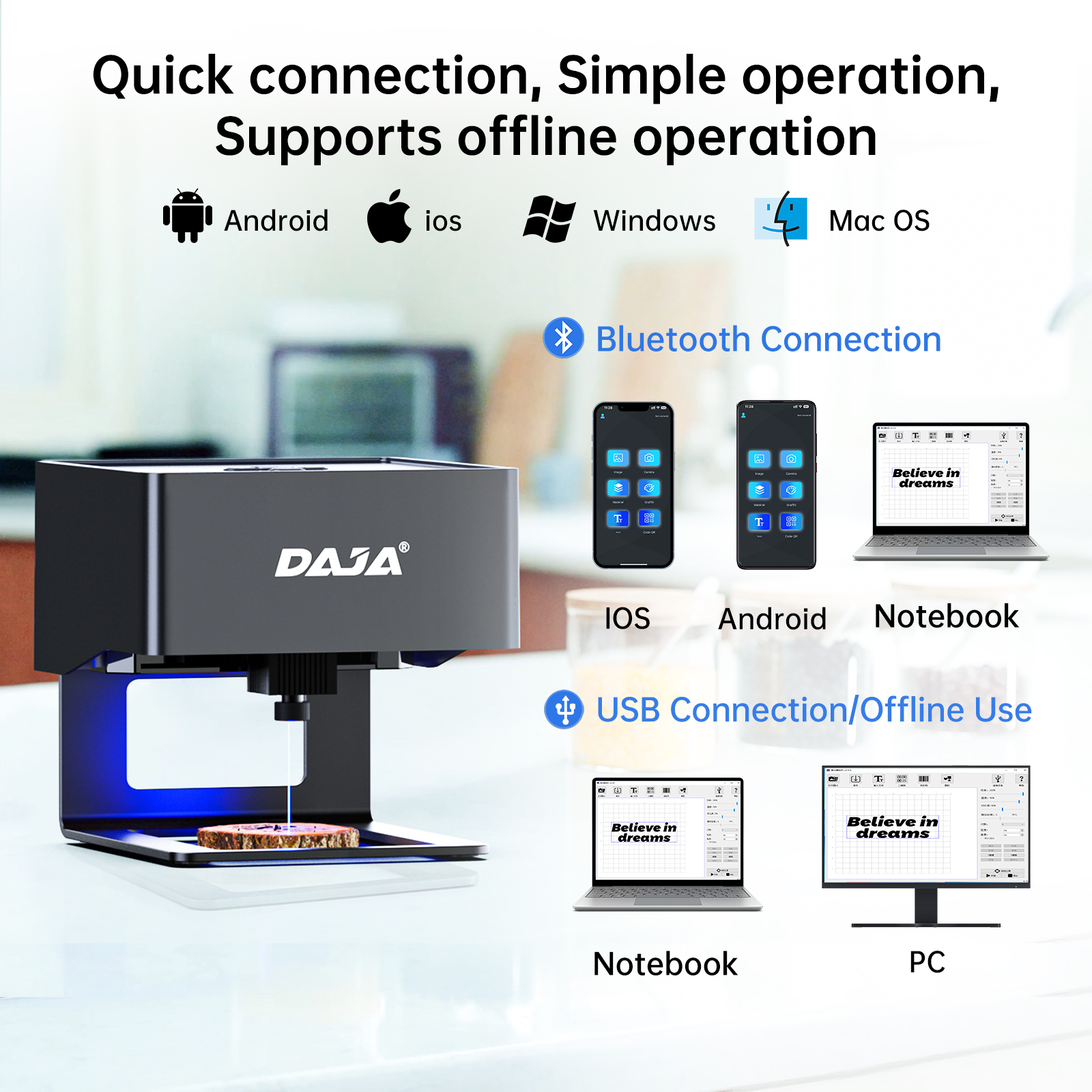 DAJA DJ6 Mini Portable Laser E - Diy Automation incelemesi ve fiyatı