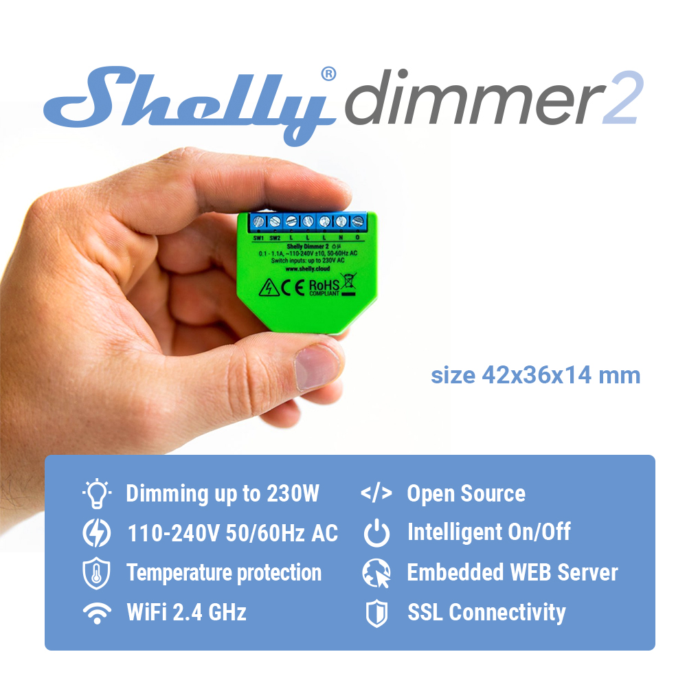 Shelly Dimmer 2 Smart Switch M - Shelly Relay Module incelemesi ve fiyatı