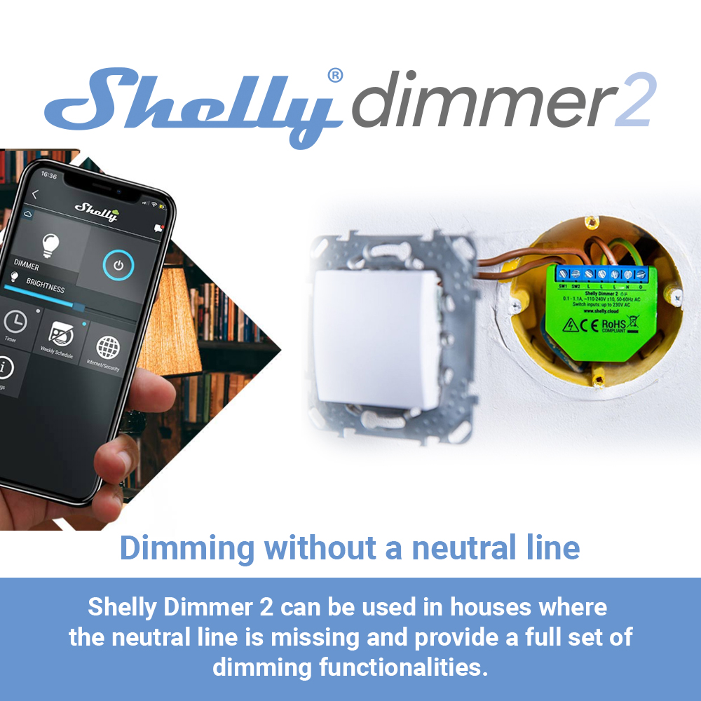 Shelly Dimmer 2 Smart Switch M - Shelly Relay Module incelemesi ve fiyatı